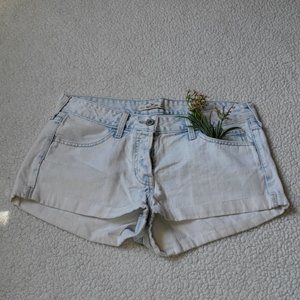 Hollister Light Wash Mom Style Denim Shorts
